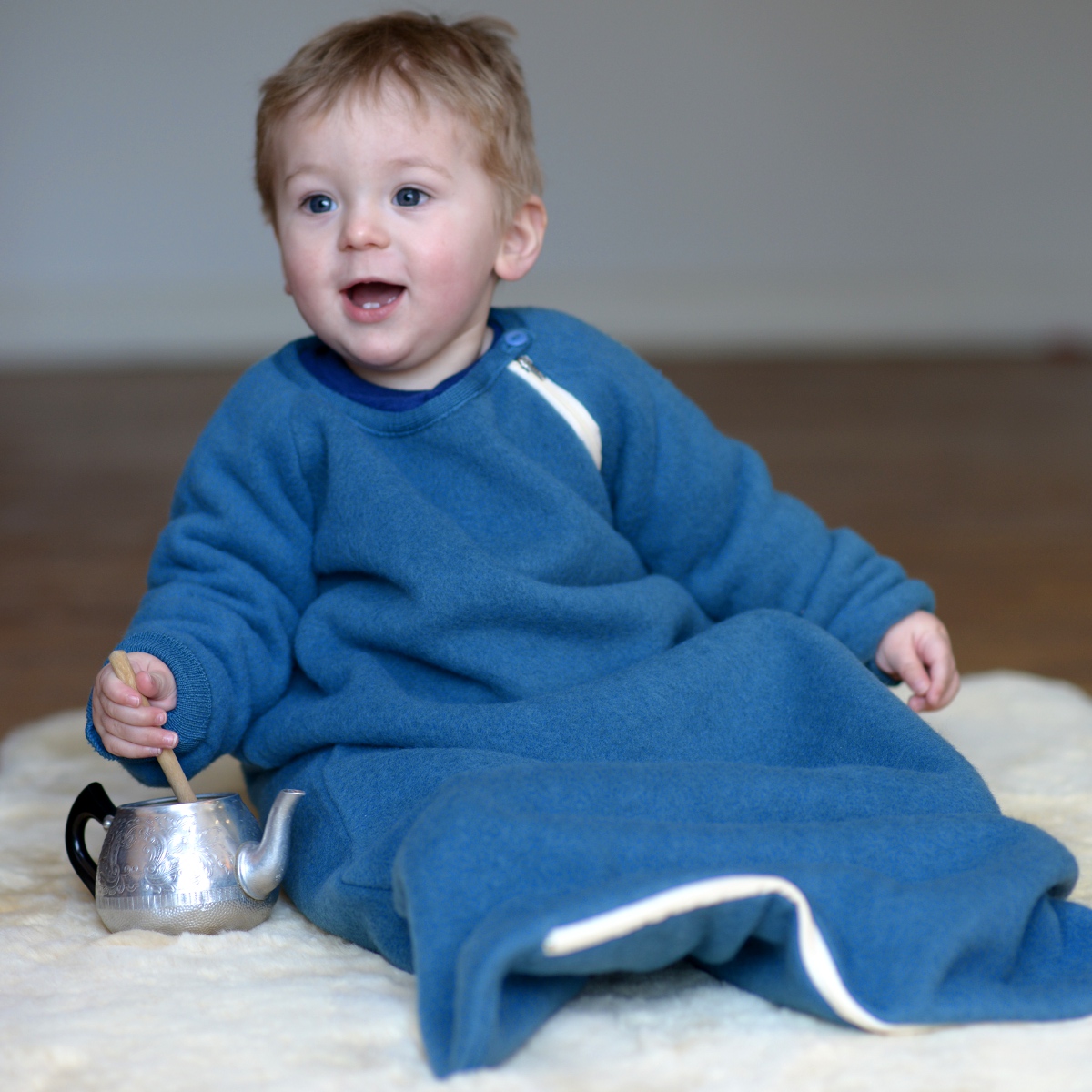 Merino Wool Fleece Sleeping Bag with Arms Baby sleeping bag in 100