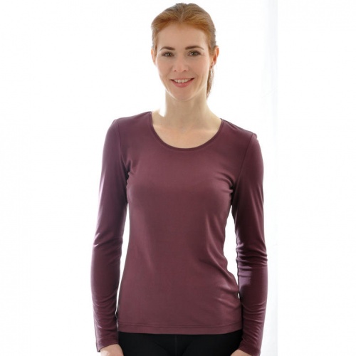 Women's Long-Sleeved Top in Pure Silk Jersey Women's Long-Sleeved Top in Pure Silk Jersey