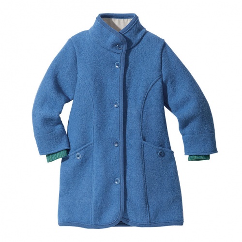 Girl's Coat in Boiled Organic Merino Wool Girl's Coat in Boiled Organic Merino Wool