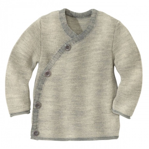 Wrap Baby Cardigan in Pure Organic Merino Wool Wrap Baby Cardigan in Pure Organic Merino Wool