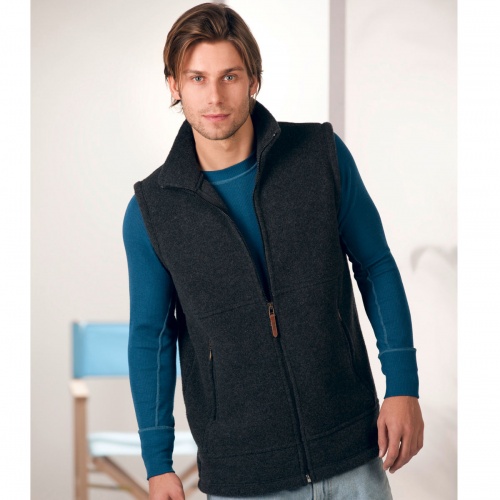 Men's Bodywarmer in Merino Wool Fleece Men's Bodywarmer in Merino Wool Fleece