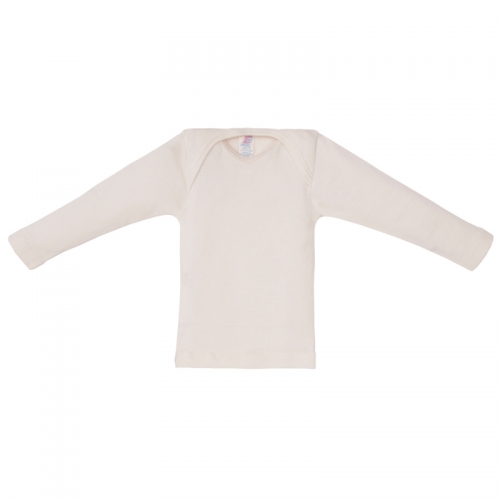 Wool/Silk Baby Vest Top, Envelope Neck Wool/Silk Baby Vest Top, Envelope Neck
