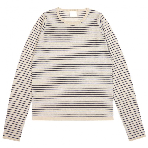 Women's Very Fine Striped Top in Pure Merino Wool Women's Very Fine Striped Top in Pure Merino Wool