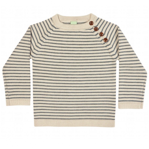 Stripy Child's Sweater in Merino Wool Stripy Child's Sweater in Merino Wool