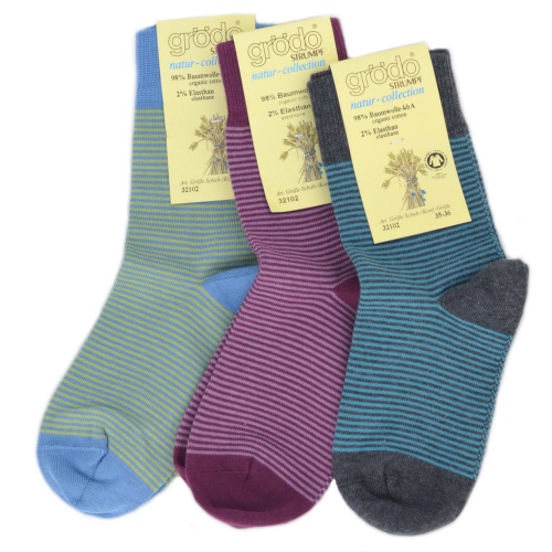 2-Pack Adult Stripy Socks in Organic Cotton 2-Pack Adult Stripy Socks in Organic Cotton