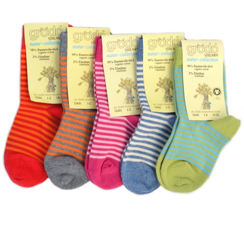 2-Pack - Stripy Children's Socks in Organic Cotton 2-Pack - Stripy Children's Socks in Organic Cotton