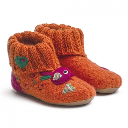 Sweety Slippers in Boiled Wool with Rubber Soles Sweety Slippers in Boiled Wool with Rubber Soles