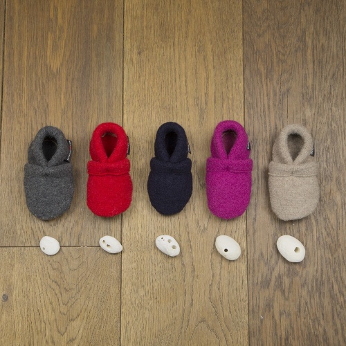 Baby Shoes in Natural Boiled Wool Baby Shoes in Natural Boiled Wool