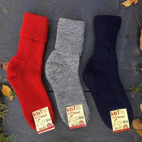Roll-top Socks in Thick Organic Wool Roll-top Socks in Thick Organic Wool