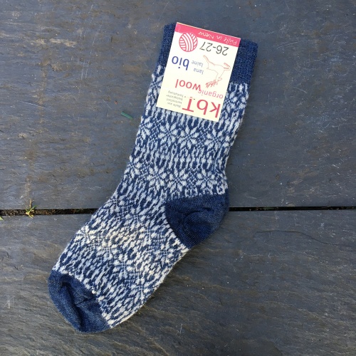 Starry Fair-Isle Socks in Organic Wool Starry Fair-Isle Socks in Organic Wool