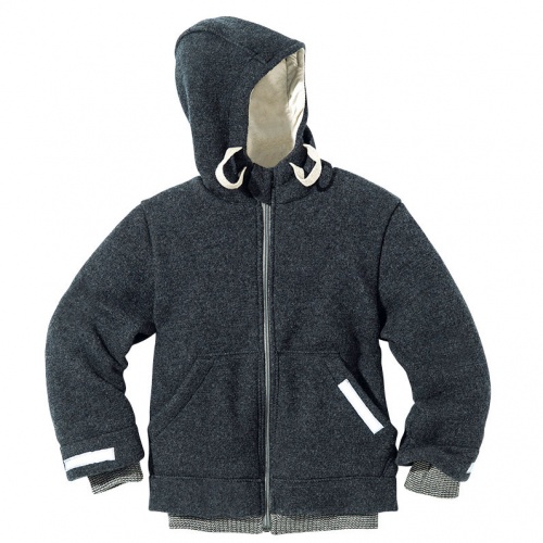 Hooded Jacket in Boiled Organic Merino Wool Hooded Jacket in Boiled Organic Merino Wool