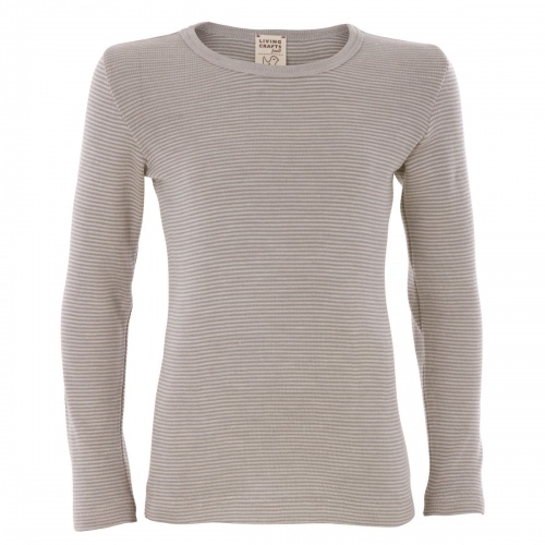 Extra-Soft Long-Sleeved Vest Top in Organic Wool/Silk Extra-Soft Long-Sleeved Vest Top in Organic Wool/Silk