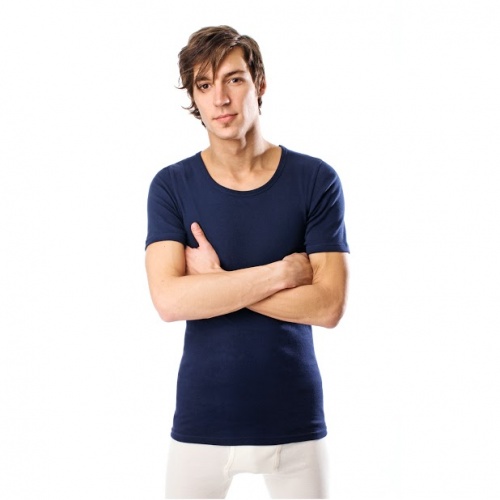 Men's Short-Sleeved Vest in Organic Cotton Men's Short-Sleeved Vest in Organic Cotton