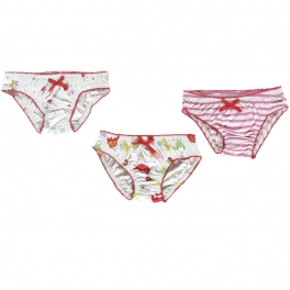 3-Pack of Girl's Pants Stripe/Floral/Dinosaur in Organic Cotton 3-Pack of Girl's Pants Stripe/Floral/Dinosaur in Organic Cotton
