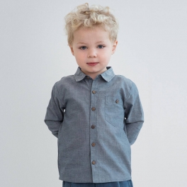 Children's Chambray Shirt in Organic Cotton Children's Chambray Shirt in Organic Cotton