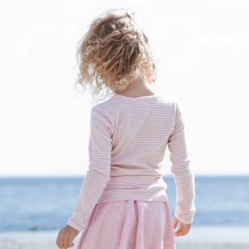 Stripy Long-Sleeve Tee in Soft Organic Cotton Stripy Long-Sleeve Tee in Soft Organic Cotton