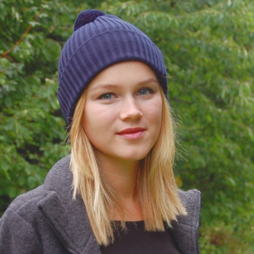 Ribbed Merino Wool Bobble Hat Ribbed Merino Wool Bobble Hat
