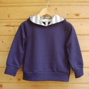 Lightweight Navy Blue Hoody in Organic Cotton Lightweight Navy Blue Hoody in Organic Cotton