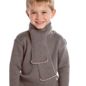 Rib Knit Scarf in Merino Wool