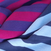 Knitted Stripy Blanket in Merino Wool