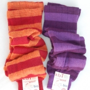 Adult Stripy Legwarmers in Pure Organic Wool Adult Stripy Legwarmers in Pure Organic Wool