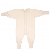 All-In-One Pyjamas Without Feet in Organic Merino Wool Terry