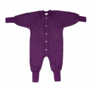 All-In-One Pyjamas Without Feet in Organic Merino Wool Terry