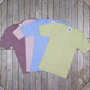 Short-Sleeved Children's T-Shirt in Organic Cotton, Wool & Silk