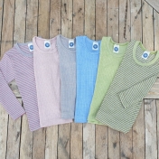 Children's Long-Sleeved Top in Wool, Silk & Organic Cotton