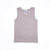 Child\'s Sleeveless Vest in Organic Cotton, Merino Wool & Silk