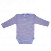 Envelope Neck Baby-Body in Organic Cotton, Wool & Silk