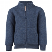 Children\'s Fleece Jacket with Zipper in Organic Merino Wool