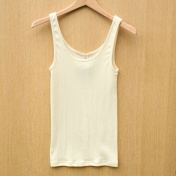 Women\'s Simple Vest in Merino Wool and Silk