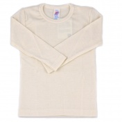 Wool & Silk Plain Long-Sleeved Vest Top