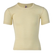 Plain Wool & Silk Short-Sleeved Vest Top