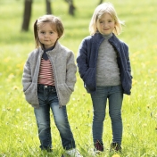 Children\'s Fleece Jacket with Zipper in Organic Merino Wool