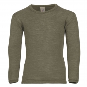 Wool & Silk Plain Long-Sleeved Vest Top