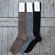 Adult\'s Knee Length Socks In Organic Wool & Cotton