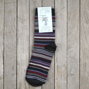 2-Pack Stripy Machine-Washable Wool Rich Socks for Children