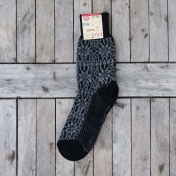 Adult\'s Starry Fair-Isle Socks in Thick Organic Wool
