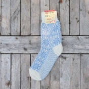 Adult\'s Starry Fair-Isle Socks in Thick Organic Wool