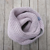 Knitted Loop Scarf in Organic Merino Wool