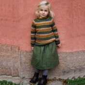 Children's Baby Alpaca Semi Hand Knitted Rainbow Sweater