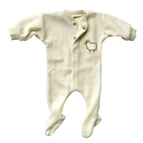 Organic Merino Wool Babygrow for Premature Babies