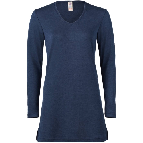 Women's Extra Long Long-Sleeved Shirt in Organic Wool & Silk