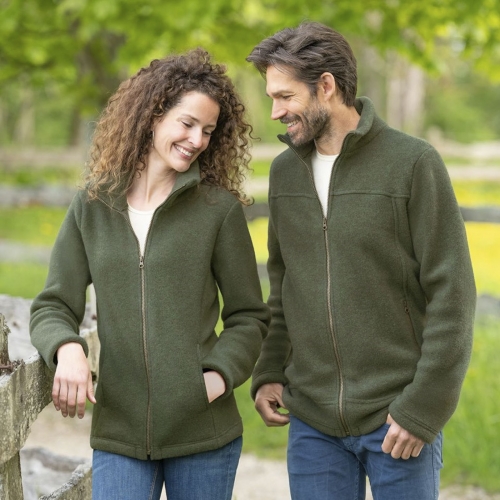 Men's Organic Merino Wool Fleece Zip Jacket