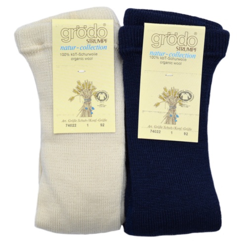 Ribbed Tights in Pure Organic Wool for Children