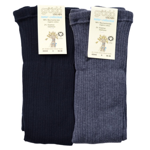 Women's Ribbed Tights in Organic Cotton