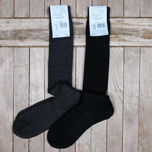 Adult's Machine Washable Organic Wool & Cotton Knee Socks