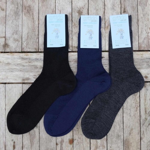 2-Pack Adult's Fine Ribbed Socks in Pure Machine-Washable Wool